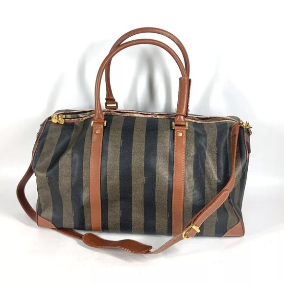 FENDI 2WAY Bag Shoulder Bag Crossbody Pecan Travel bag Duffle Bag - Picture 2 of 15